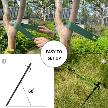 1SET Tree Stake Kits, Tree Stakes and Supports Kits for Young Trees Against Bad Weafor Newly Planted Tree Strap Garden Accessori