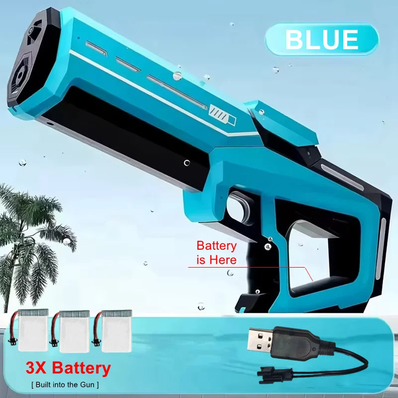 Electric Water Guns for Adults Powerful Squirt Automatic Suction Water Storage Gun Blasters Summer Pool Outdoor Game Toy Gift