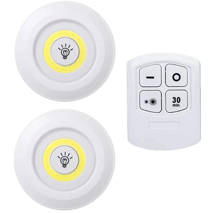 Dimmable LED Under Cabinet Light with Remote Control Battery Operated LED Closets Lights Wardrobe Bathroom Lighting Night Light