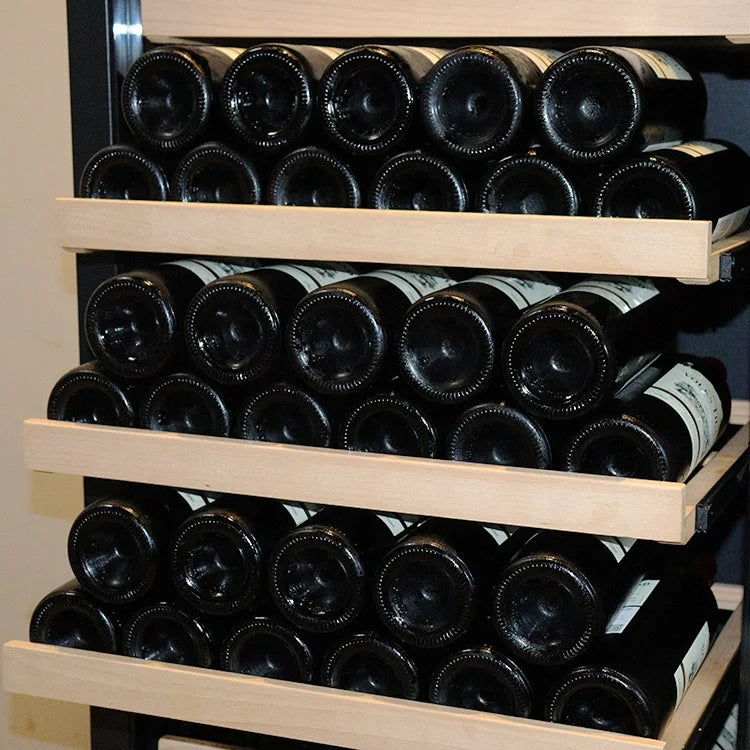 Compressor Wine Cabinet Freestanding Glass Door Beverage Cooler Display Chiller for Home Bar Club Party Beverage Storage