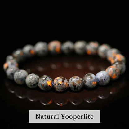 JD Natural Stone Beads Bracelet Amethyst Tiger Eye Crystal Quartz Agate Gem Beads Bangles Women Men Reiki Healling Jewelry Gift
