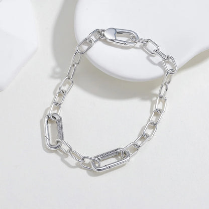 New Bracelet 925 Sterling Silver Diamond Clasp Me Bracelet Charm Beaded Women DIY Jewelry Make Holiday Hot Gifts