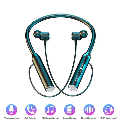 9D Bluetooth Earphones Wireless Headphones Magnetic Stereo Neckband Waterproof Sports Earbuds With Mic For iPhone Huawei OnePlus