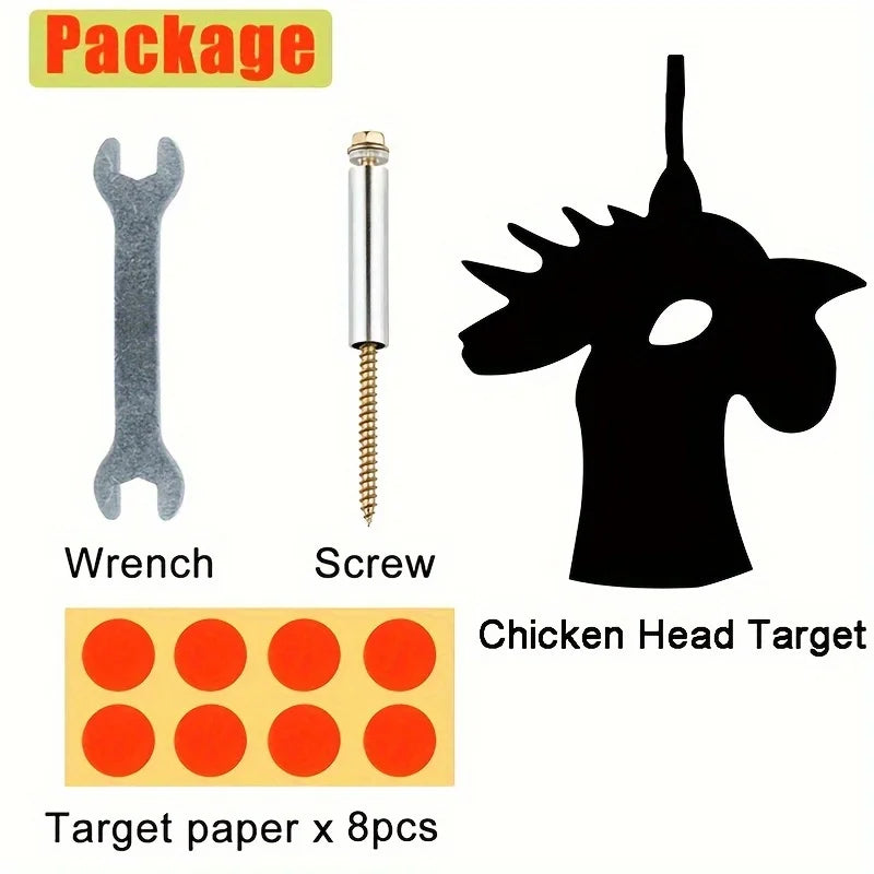 360 ° Rotation 3mm Steel Bear Bird Rooster Shooting Targets - Suitable for BB Guns, Air Rifles,Pistols Outdoor Shooting Practice