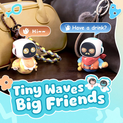 Eiliko Aquamarine – Tiny AI Charm Robot with Voice Chat, Emotional Responses, Themed Body Swap, Outfit-Matching, Perfect Companion for Couples, Best Friends & Kids
