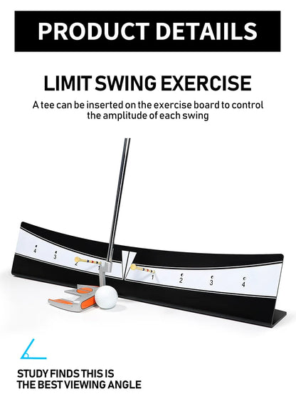 Golf Putting Track Rail Golf Training Aids Swing Practice Indoor/Outdoor Golf Putter Trainer Aid Golfer Balance Exercise
