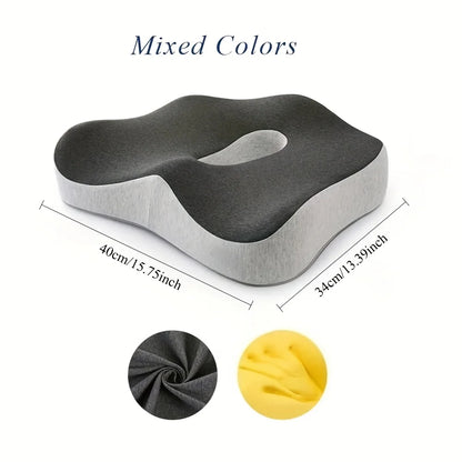Ergonomic Seat Cushion, Chair Cushion, Three-Zone Memory Foam Support,Soft and Comfortable Structured Base Removable Summer Gift