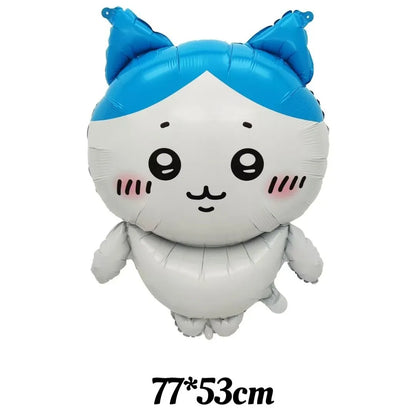 kawaii Chiikawa Birthday Party Disposable tableware Banner Cake Topper Hanging Flag Latex Foil Balloons Birthday Decorations Toy