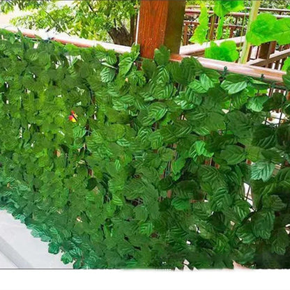 1M/3M Artificial Green Leaf Fence Panels Faux Privacy Fence Screen For Home Outdoor Garden Balcony Decoration