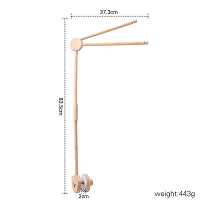 Revolving Music Box For Newborns Baby Crib Imitation Wood Color Hanging Rattle Baby Soothing Musical Toys 0-12 Months Baby Gift