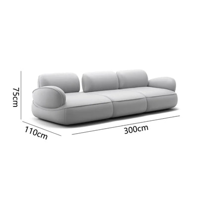 LXSnail sofa Cheney fabric  minimalist straight row size apartment backrest sofa