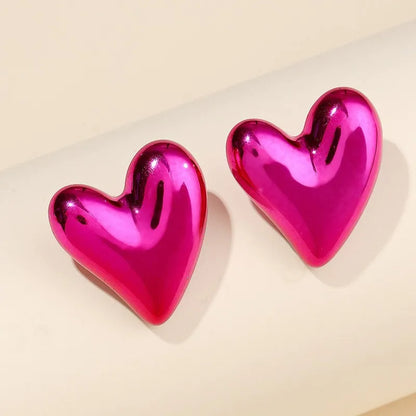Simple Big Round Star Heart Hoop Earrings For Women Geometric Plastic Exaggerated Earring Hyperbole Trendy Ring Earrings Jewelry