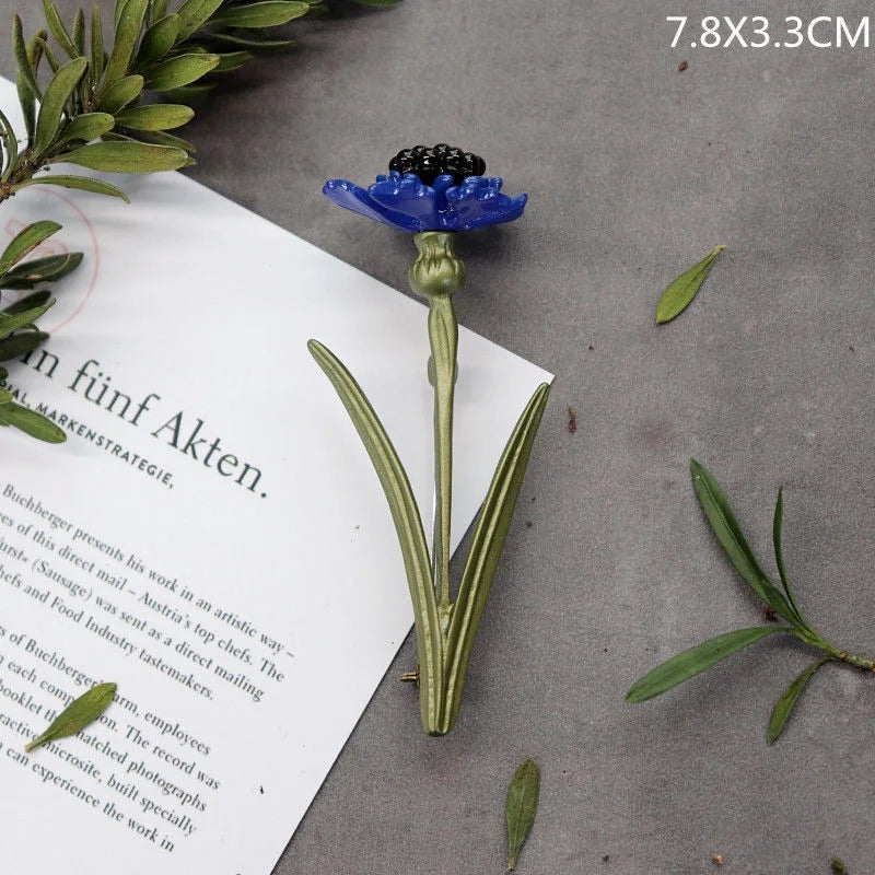 Creative Handmade Exquisite Green Plant Brooch Corsage Woman Retro Pearl Brooches Coat Accessories Jewelry