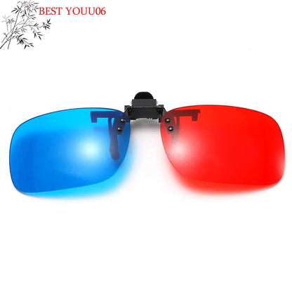 Hot Red Blue Green 3D Glasses Black Frame For Dimensional Anaglyph Movie TV Glasses For 3D Movies