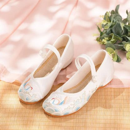 Fashion Ethnic Chinese Style Women Shoes Hanfu Single Canvas Zapatos Elegant Casual Vintage Woman Embroidered Cloth Shoes