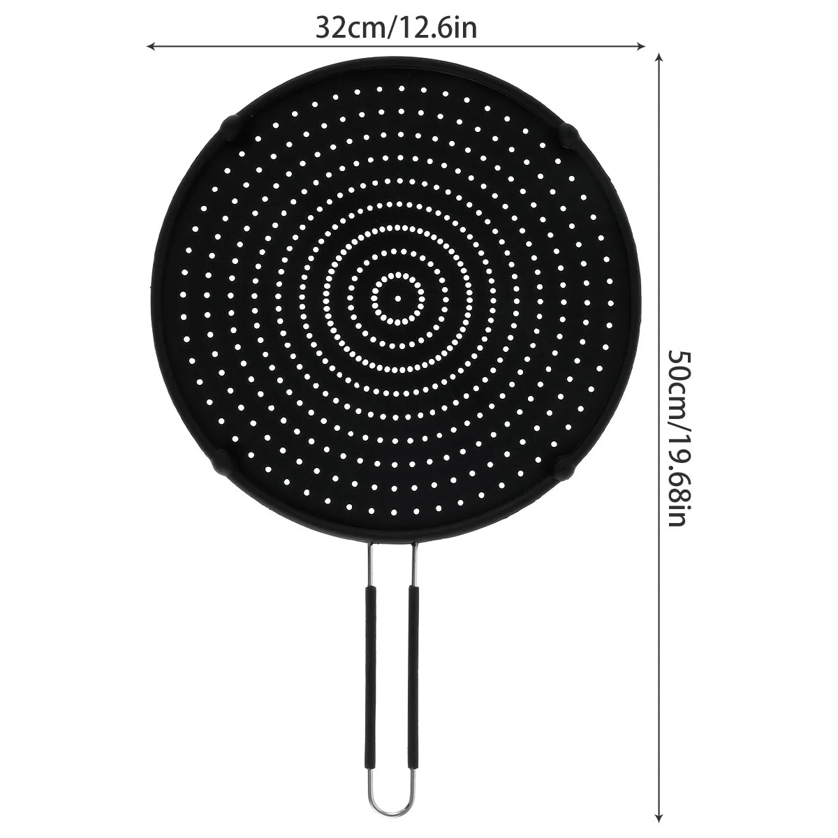 32cm Silicone Splatter Screen Frying Pan Cover Heat Insulation Splatter Screen Cooking Tool Oil Splash Guard Kitchen Accessories