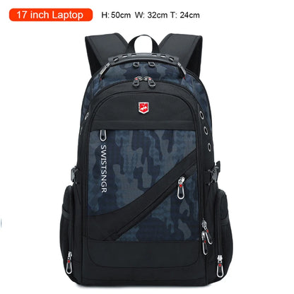 2026 Waterproof 17/20 Inch Laptop Backpack Men Airplane Travel Everyday Backpacks Women Oxford Rucksack Male School Bag Mochila