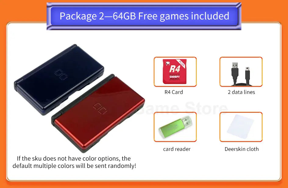 Original Used Ds Lite Console With Card And 16Gb Memory Suitable For Nntendo Dsl Palm