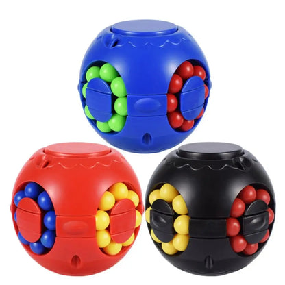 Creative Plastics Magic Bean Cube Spinner Finger Gyro Rotating Ball Finger Spinner Gyro 3D Stress Relief Toy