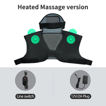Electric Heated Vest Massage Shawl - 3-Level Heat Timer - Shoulder Back Muscle Relax Joint Comfort Winter Warmth Elderly Care