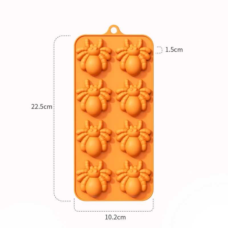 Halloween Chocolate Mold 1 Pack Spider Silicone Candy Molds Halloween Silicone Ice Mold for Jello Candle Soap Halloween Party