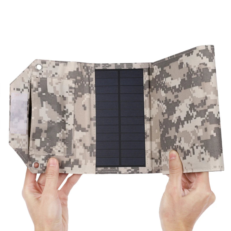 100W/80W/60W Foldable Solar Panel 5V USB Portable Folding Bag for Cell Phone Outdoor Waterproof Power Bank for Camping Hiking