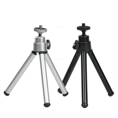 Mini Flexible Tripod 2 Section Stand Holder for Projector Camera Aluminum Alloy Desktop Tripod for Mobile Phone