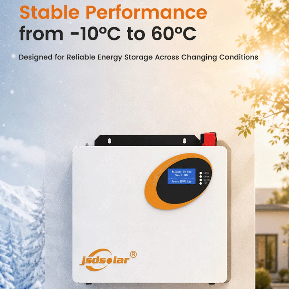 Jsdsolar 25.6V 100Ah LiFePO4 Battery 100A BMS 2560Wh Solar Lithium Iron Phosphate Battery 6000+ Cycles CAN RS485  For Solar Power System