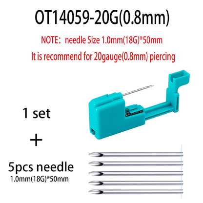 Body Piercing Tool Kit Easy to Use Body Piercing Gun Lip Nose Tongue Cartilage Eyebrow Navel Piercing Jewelry for Women Men