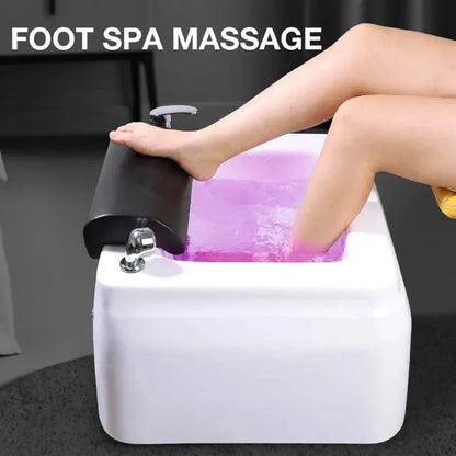 Professional Beauty Salon Foot Spa Basin with Surging Massage Pump And 7 Colors Lights & Foot Pad
