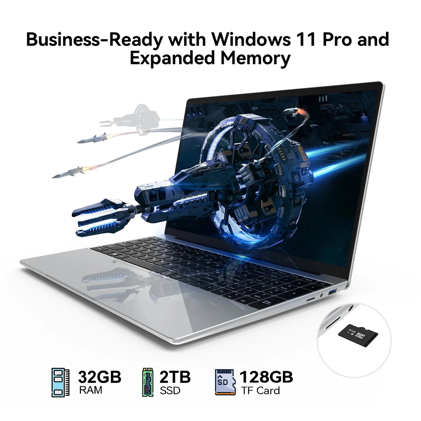 LENO NEW 15.6" Laptop 32GB 2TB Windows 11 Intel Core i9 9900 Gaming Computer PC 1920*1080 HD Gamer office Ultra Slim Notebook