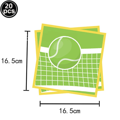 Tennis Cake Topper Happy Birthday Sign Cake Decorations Boy Man Tennis Racket Ball Player Sport Theme Birthday Party Supplies