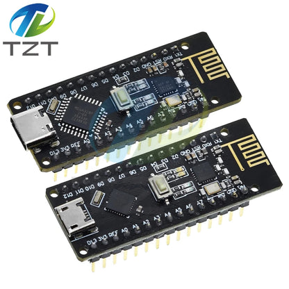TZT 1/3PCS RF-Nano for Arduino Nano V3.0, Micro USB Nano Board ATmega328P QFN32 5V 16M CH340, Integrate NRF24l01+2.4G wireless