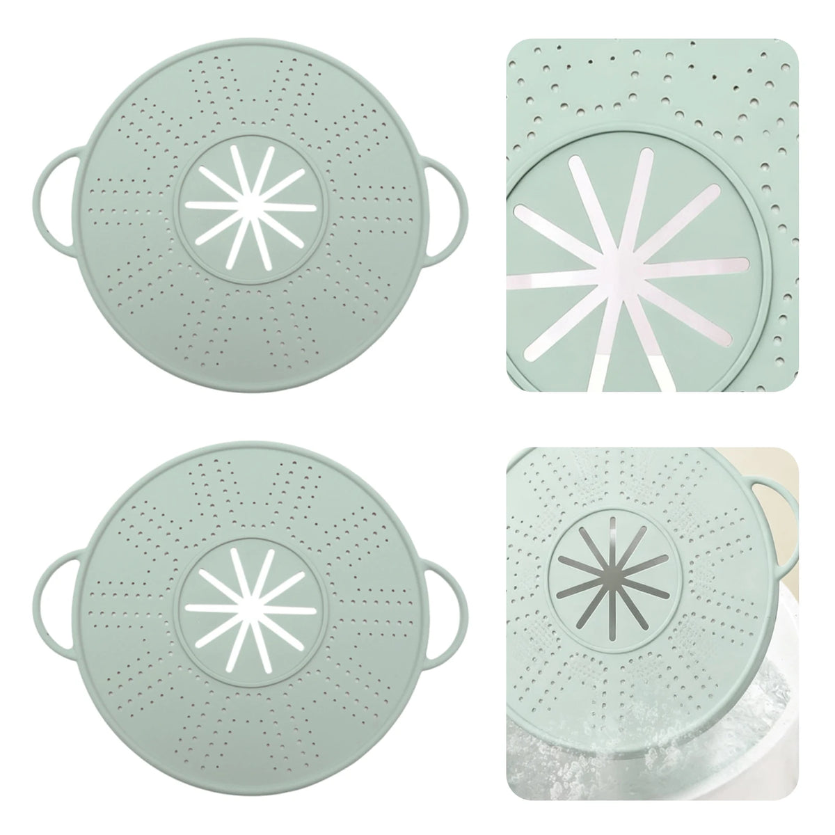 11in Silicone Splatter Screen Dishwasher Safe Foldable Splash Guard Multi-Use Grease Splatter Guard for Everyday Cooking