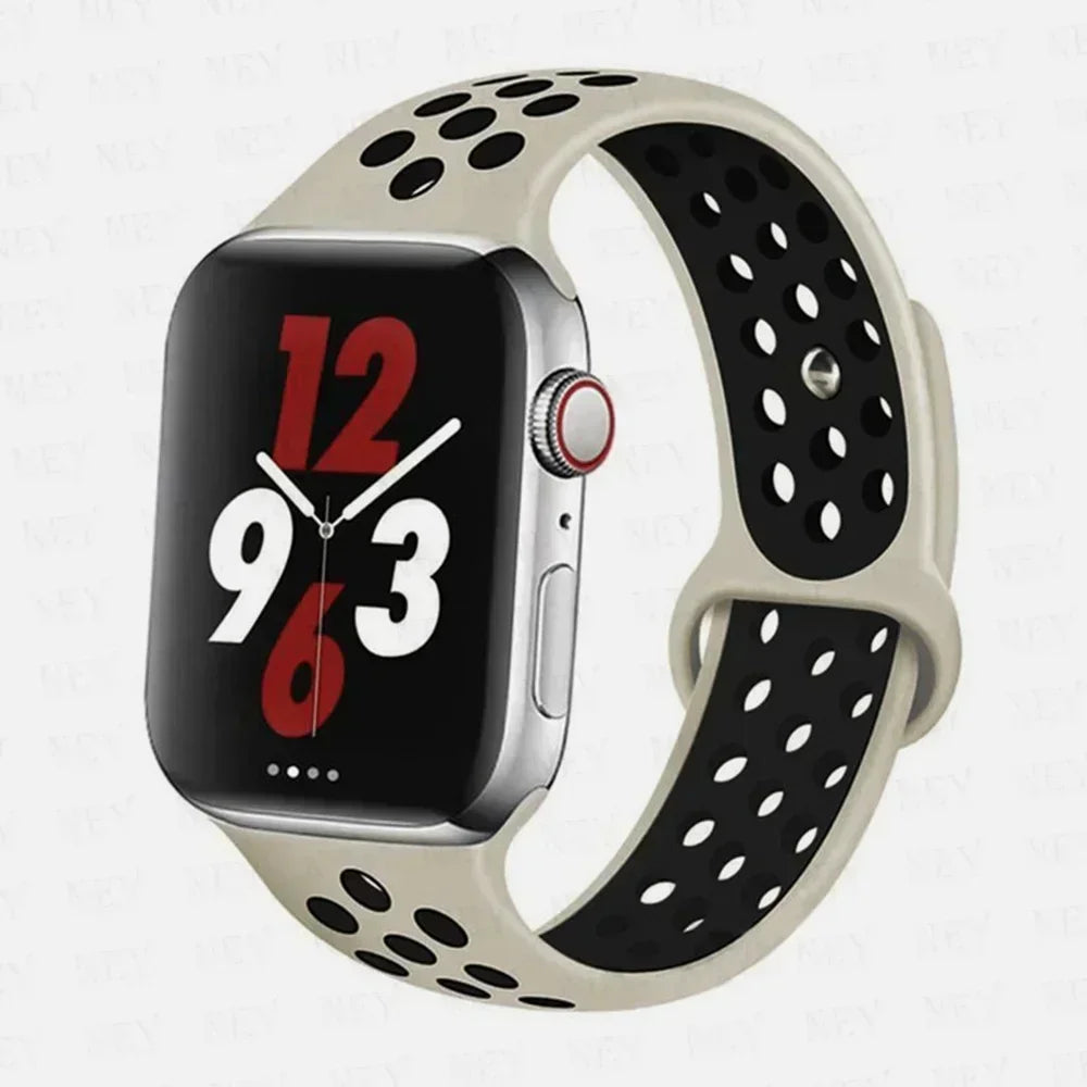 Silicone Sport Straps For Apple Watch 10 Band 45mm 44mm Ultra2 49mm 38/40mm 41mm 42 46mm Bracelet iWatch Series 8 7 6 4 5 3 9 SE