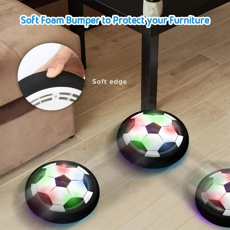 LED Hover Soccer Ball - Air Power Training Ball Playing Football Indoor Outdoor Game - Birthday Gifts for Kids - Soccer