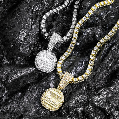 Last Supper Pendant Necklace | Iced Out 4mm Tennis Chain | Men's Hip Hop Jewelry