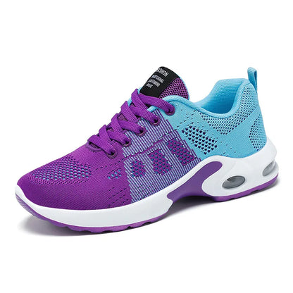Spring Autumn Women Mesh Breathable Sports Shoes Lady Non-slip Running Shoes Adult Student Commuter Casual Shoes Everyday Casual