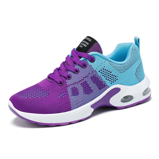 Spring Autumn Women Mesh Breathable Sports Shoes Lady Non-slip Running Shoes Adult Student Commuter Casual Shoes Everyday Casual