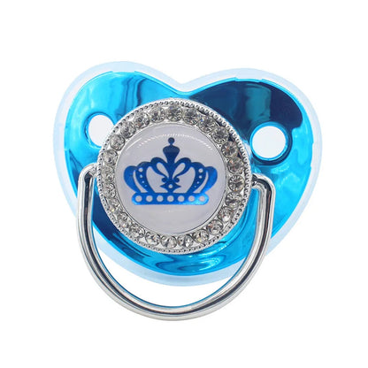 Baby Shower Gifts Baby Pacifier Rhinestone Pacifier Clips Princess Bling BPA Free Silicone Infant Nipple Newborn Baby Soother