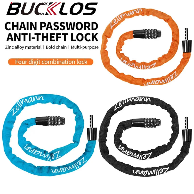 Bicycle Chain Lock | 100 cm & Four-Digit Combination | Bicycles & Compatible E-Bikes