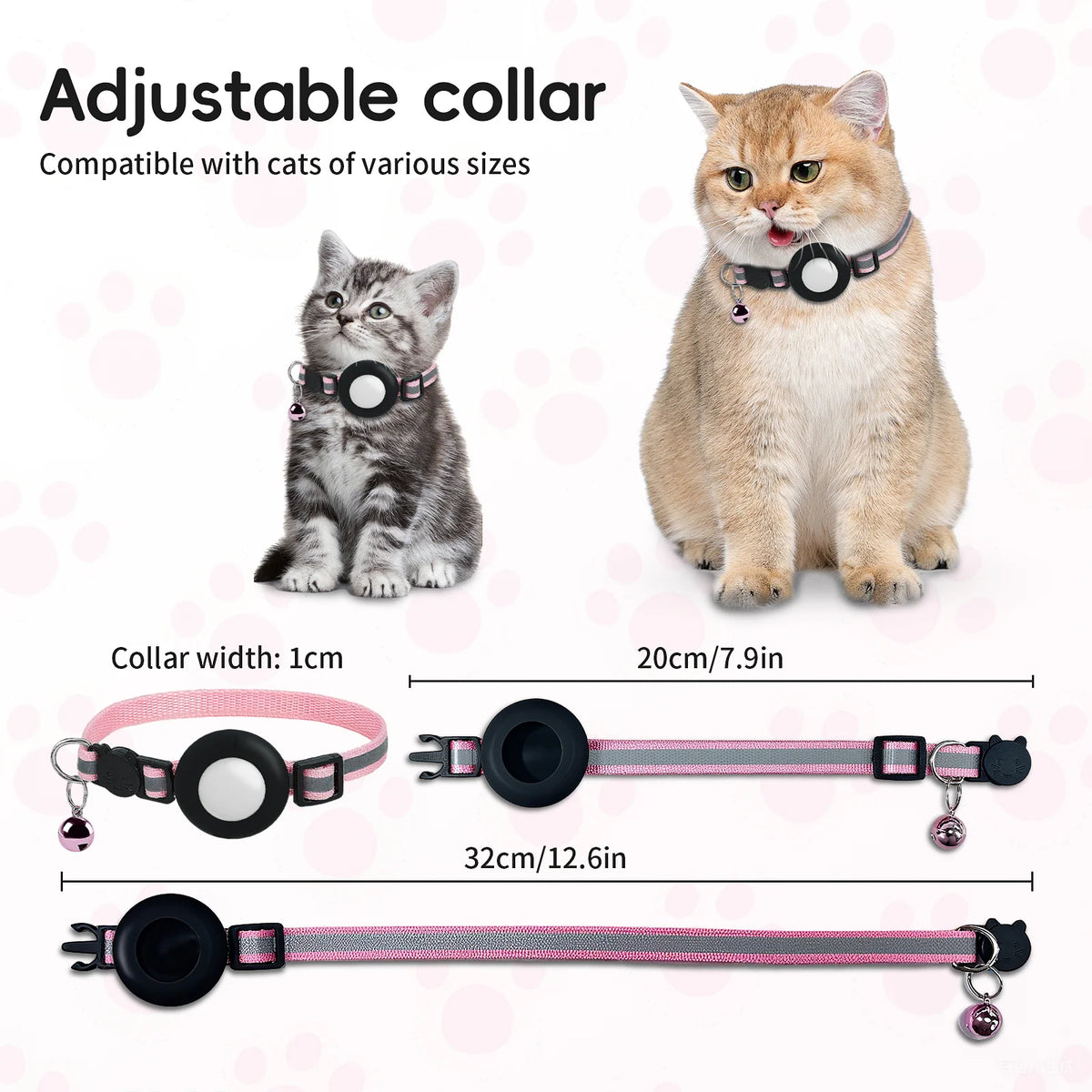 Adjustable Pet Collar Gps Tracker for Apple Find My IOS Finder Location Tracker Kits Pet Supplies Cat Pet Electronic Devices