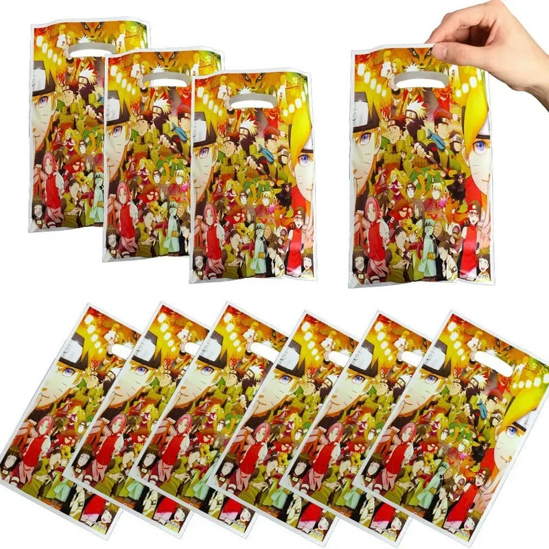 Naruto Kakashi Balloons Uchiha Sasuke Ballons Happy Birthday Banner Party Decoration Kids Toy Cake Topper Disposable Tableware