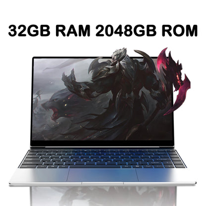 New 14.1' Laptop Intel Core I9-9900 32GB 2TB Gaming PC Ultra Slim Office Study Computer PC Windows 11 Pro 1920*1080 HD
