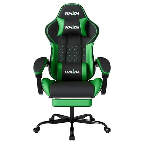 Ergonomic Video Gamer Chairs Gaming Computer Chairs Gamer Chairs for Adults Massage Lumbar Support Swivel Height