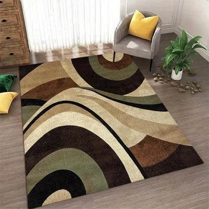 Nordic Area Rug, Abstract Non-Slip Washable Geometric Carpet, Modern Floor Mat for Living Room Bedroom Apartment Office Home