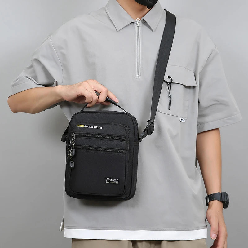 New Fashion Oxford Men Crossbody Bag Single Shoulder Bags Big Capacity Storage Bag Fashion Multi-Pockets Business Crossbody Bags