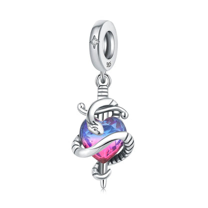 Hot Sale 925 Sterling Silver Dog Cat Cute Pet Animals Pendant Birthday Party Gift for Women Bangle Bracelet Necklace DIY Jewelry