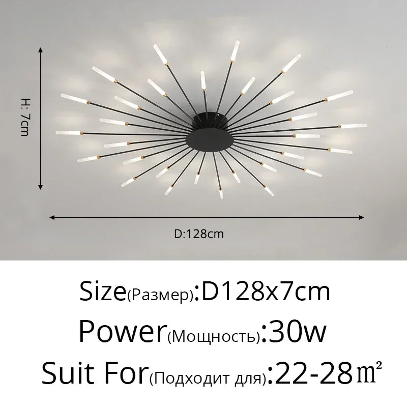 Modern Minimalist Stylish LED Ceiling Chandelier Lamps Design Art Suspension Pendant Lights Home Decor Items Living Room Bedroom