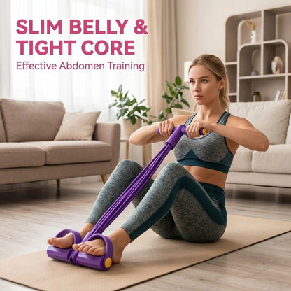 6 Tube Foot Pedal Resistance Band Elastic Pull Rope Abdominal Trainer Home Yoga Slim Leg Arm Back Fitness Workout Equipment